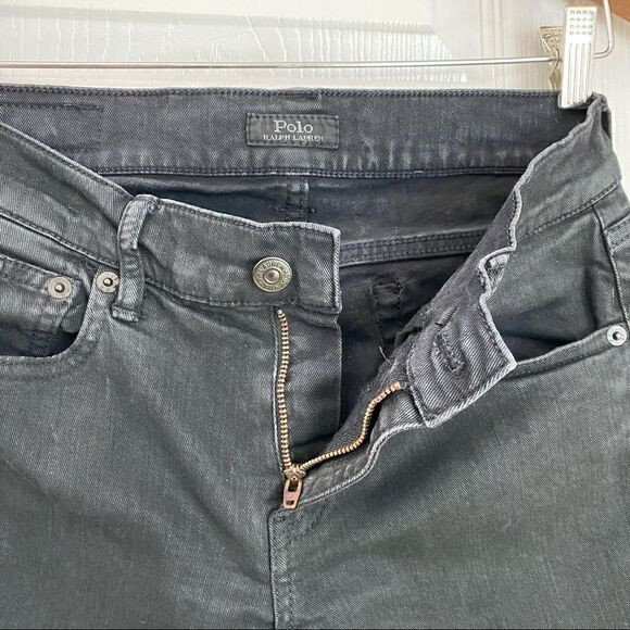 Polo Ralph Lauren Womens Jeans The Tompkins Black Coated SKINNY - Picture 6 of 12